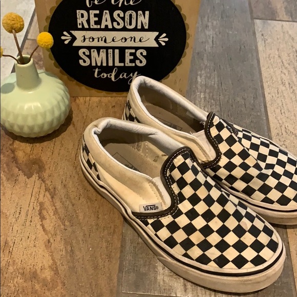 checkered vans size 2.5